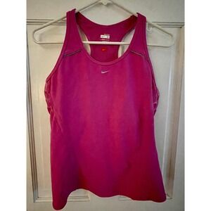 💙Size M Nike Run‎ Running Dri-FIT Women's Swoosh Tank Top Pink Gray